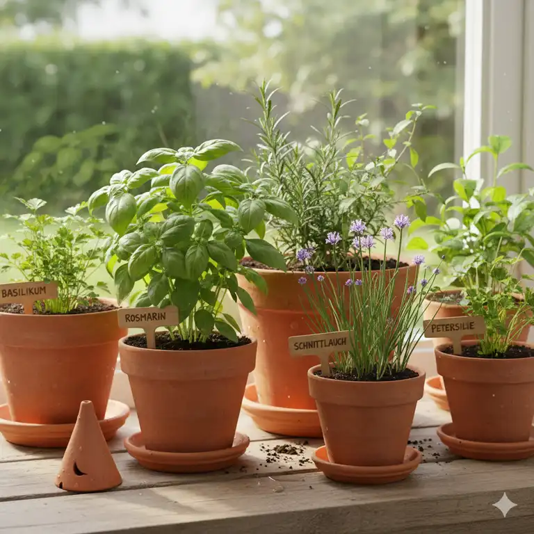 Kräuterfensterbank nachhaltig: 7 beste Optionen für frische Kräuter
