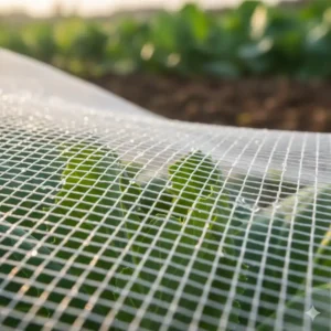 Detailansicht des ökologische insektennetz für garten Gewebes, welches einen effektiven und umweltfreundlichen Pflanzenschutz bietet.