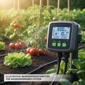 Automatischer Bewässerungscomputer, der die wassersparende bewässerungssysteme garten intelligent steuert.