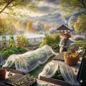 Reiche Sommerernte im Hochbeet als Teil des ganzjähriger bio gemüsegarten-Konzepts.