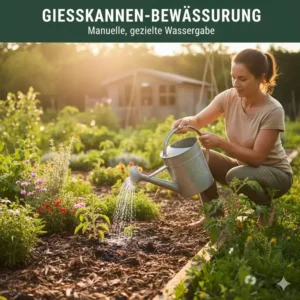 Gezielte Bewässerung per Gießkanne: Eine manuelle und wassersparende gartenbewässerung kaufen Methode.