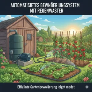 Automatisiertes Bewässerungssystem mit Pumpe aus dem Regenwassertank für die Regenwassernutzung im Garten Anleitung.