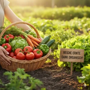 Reiche Ernte von gesunden Tomaten dank der Verwendung von organischer dünger für garten kaufen.
