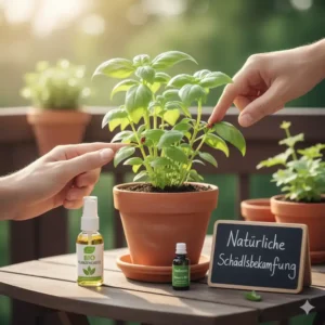 Biologische Schädlingsbekämpfung für geschütztes bio gemüse im topf anbauen.