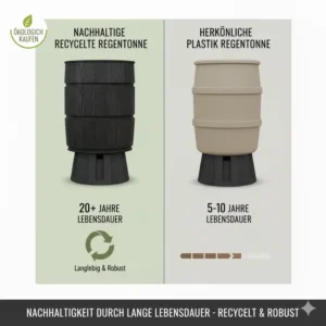 Wichtiges Zubehör wie Filter und Überlaufschutz für die optimale Nutzung der Regentonne nachhaltig kaufen.