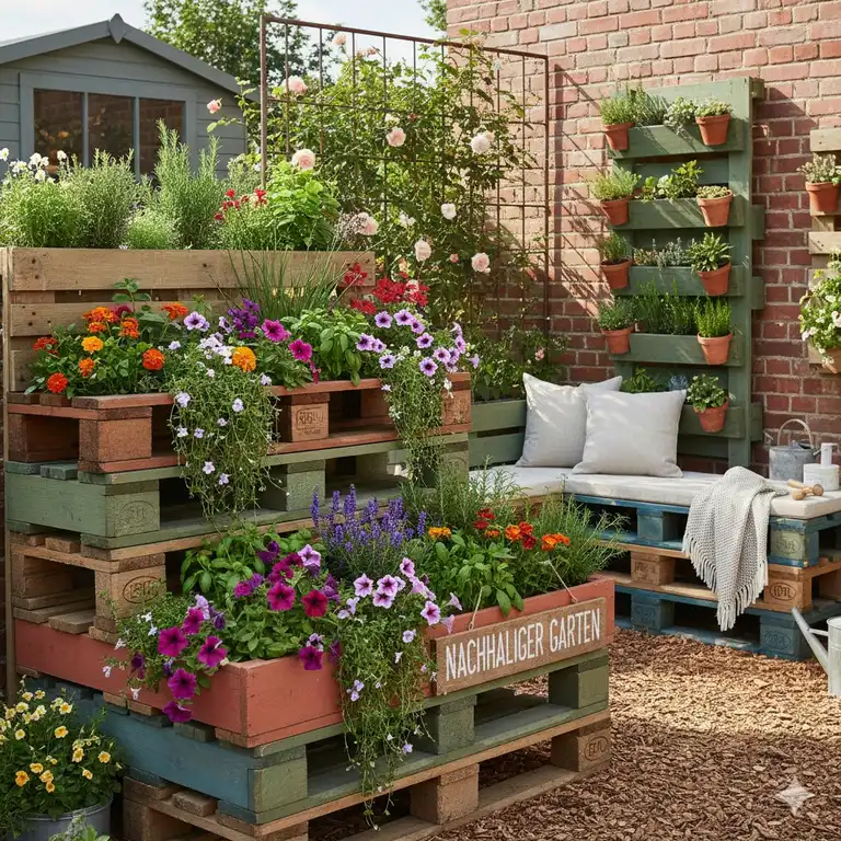 garten mit europaletten nachhaltig gestalten: 7 geniale DIY-Ideen