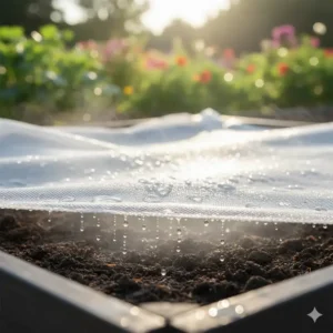 Luft- und Wassertransfer: Zeigt die Durchlässigkeit des ökologische garten vlies kaufen für eine gesunde Bodenbelüftung.