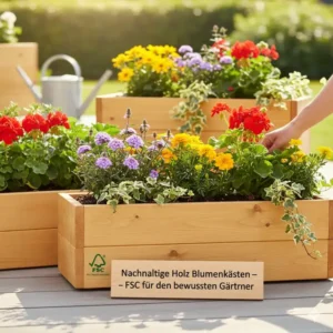 Nachhaltige Holz Blumenkästen kaufen – FSC-zertifiziert für den bewussten Gärtner.