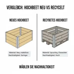 Kreative Upcycling-Idee: Ein Mini-hochbeet aus recyceltem material (alter Reifen).