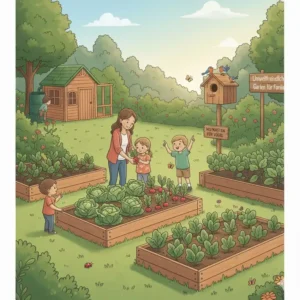 Vögel beobachten und schützen in einem umweltfreundlicher garten für familien.