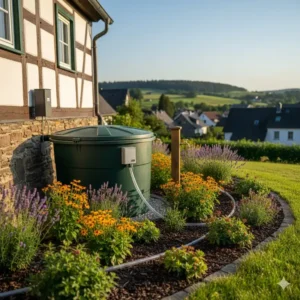 Intelligente Regenwassernutzung für einen nachhaltigen klimaangepasster Garten Deutschland.