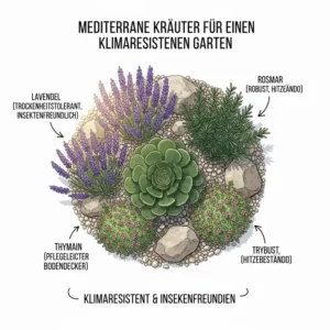 Mediterrane Kräuter sind besonders pflegeleichte und klimaresistente pflanzen für garten.