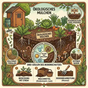 Gründüngungspflanzen wie Klee und Phacelia für den bodenschutz im ökologischen garten.