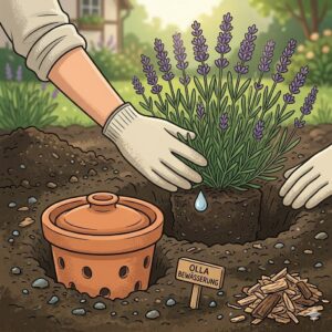 Trockenheitsresistente Pflanzen im Beet, die helfen, den wasserverbrauch im garten reduzieren.