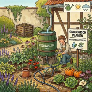 Einsatz von traditionellen Ollas aus Ton für alle, die eine gartenbewässerung ökologisch planen.