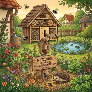 Eine schützende Mulchschicht fördert das aktive Bodenleben und spart Wasser im selbstregulierender garten ökologisch.