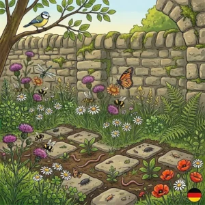 Heimische Sträucher und Bäume mit Beeren für Vögel, die nachhaltig genutzte natürliche gartenökosysteme fördern.