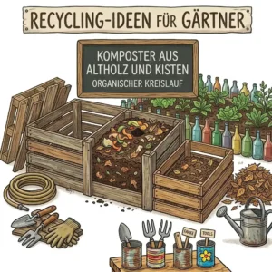 Colorful garden edging borders created using upended glass bottles lined up in the soil, one of many inventive recycling ideen für gartenbau.